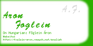 aron foglein business card